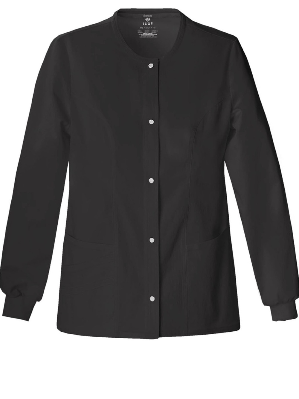 Cherokee Luxe Snap Front Scrub Jackets (2), Small- like new!
